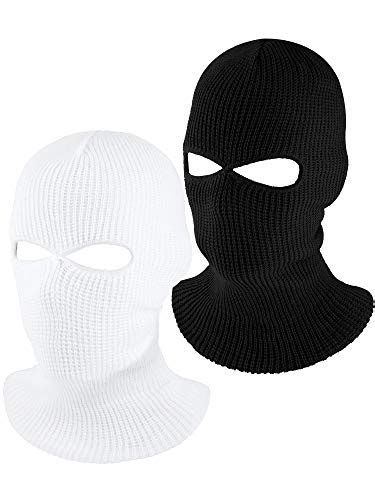 WILLBOND 2 Pieces Knitted Full Face Cover 2